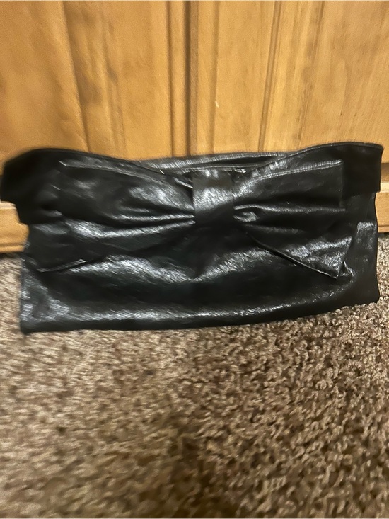 Big Buddha Handbags - Big Buddha Black Bow-Accent Clutch